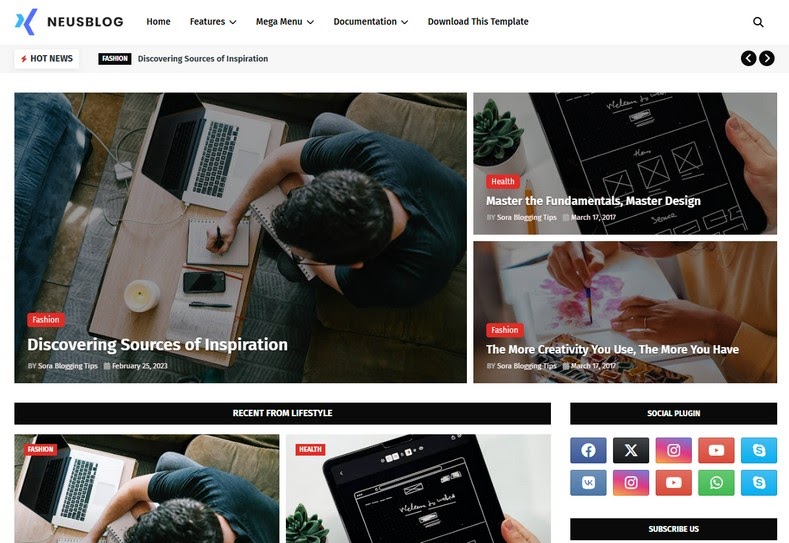 如何设置 NeusBlog 博客模板 [TemplatesYard]