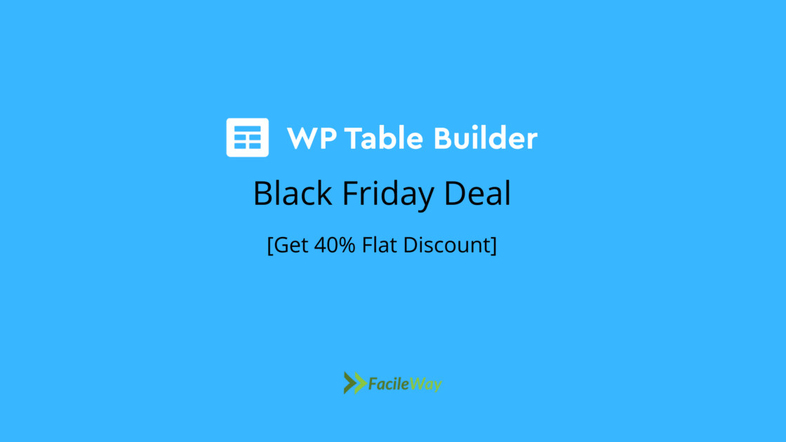 WP Table Builder 黑色星期五优惠 2025> {40% 固定折扣}